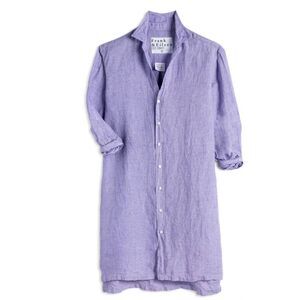 Frank & Eileen - Hunter Woven Button Up Dress in Purple sz XS